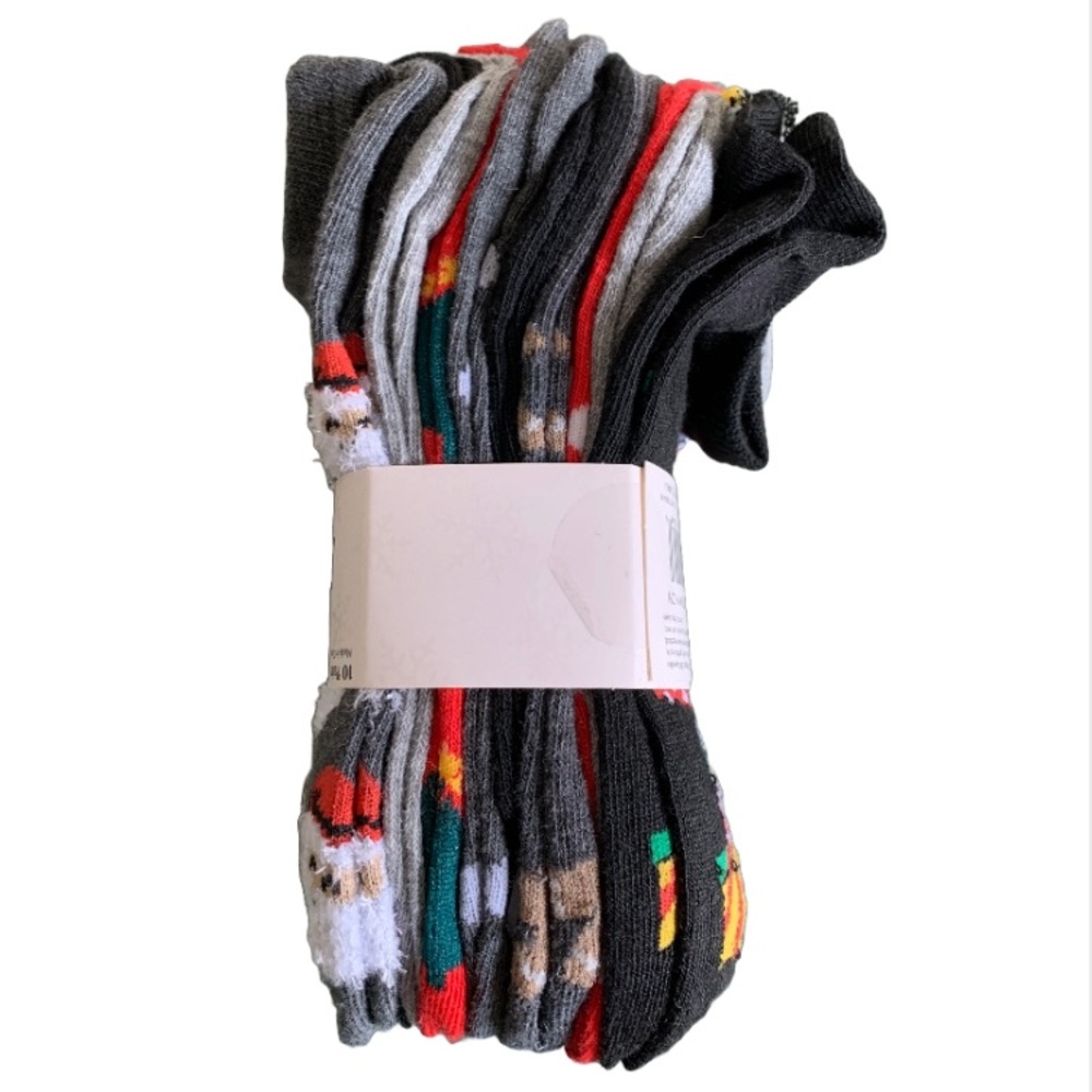 NWT MISTLE TOES Women’s 10-Pack No Show Christmas Holiday Novelty Socks - Picture 3 of 5